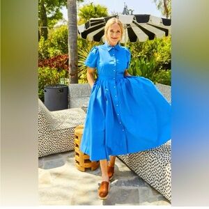 Alexis for Target cobalt blue button-down shirtdress. Size S. Like new.